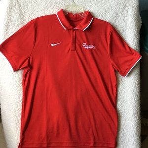 Men’s large Nike YSU Penguins football 2 button collared shirt. NWT.